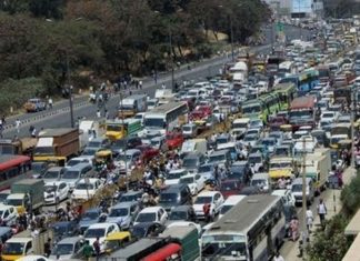 ലോകത്തിലെ ഏറ്റവും ഗതാഗതത്തിരക്കേറിയ നഗരം, ബംഗലൂരൂ