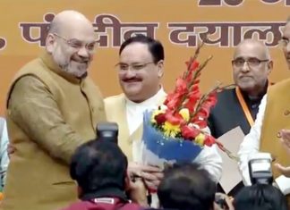 ബിജെപി ദേശീയ അദ്ധ്യക്ഷനായി ജെ. പി. നദ്ദ തിരഞ്ഞെടുക്കപ്പെട്ടു