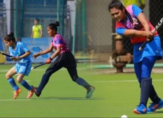 ദേശീയ സീനിയര് വനിതാ ഹോക്കി;രണ്ടാം മത്സരത്തിലും ഗോള് മഴ പെയ്യിച്ച് എസ്എസ്ബിയുംസാഗും