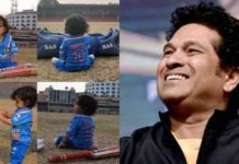 സച്ചിന് പത്തുമാസം മാത്രം പ്രായമുള്ള കുഞ്ഞന് ആരാധകന്