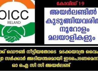 അയര്ലൻഡില് കുടുങ്ങിയവരില് നൂറോളം മലയാളികളും