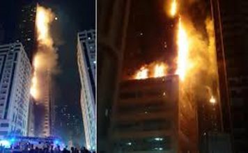 ഷാര്ജയില് മലയാളികളടക്കം താമസിക്കുന്ന 50 ഓളം നിലകളുള്ള കെട്ടിടത്തില് വന് തീപിടുത്തം
