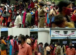 സാമൂഹിക അകലം അടക്കമുള്ള കൊവിഡ് നിയന്ത്രണങ്ങള് ലംഘിച്ച് കോട്ടയത്ത് നഴ്സുമാരുടെ അഭിമുഖം