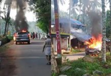 വടകര ആയഞ്ചേരിയിൽ ഓടിക്കൊണ്ടിരുന്ന കാർ കത്തിനശിച്ചു