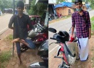 ഒറ്റക്കാലിൽ ഒരു മണിക്കൂർ നിന്ന് ന്തയം ജയിച്ച അഖിൽ ഒരു ബൈക്ക് സ്വന്തമാക്കി