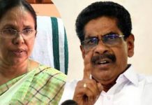 ആരോഗ്യമന്ത്രി കെ കെ ശൈലജക്കെതിരായ പരാമർശം പിൻവലിക്കില്ലെന്ന മുല്ലപ്പളളി രാമചന്ദ്രന്റെ നിലപാടിനെതിരെ പ്രതിഷേധം