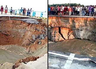 264 കോടി രൂപ ചെലവഴിച്ച് നിർമിച്ച പാലം ഉദ്ഘാടനം കഴിഞ്ഞ് 29ാം ദിവസം തകർന്നടിഞ്ഞു