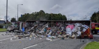 ട്രക്ക് മറിഞ്ഞു : ഡബ്ലിനിലെ എൻ – 4 ലൈൻ ട്രാഫിക് താറുമാറായി