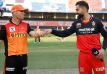 IPL 2020 റോയൽ ചലഞ്ചേഴ്സ് ബാംഗ്ലൂരിനെതിരെ ഹൈദരബാദിന് ടോസ്