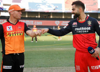 IPL 2020 റോയൽ ചലഞ്ചേഴ്സ് ബാംഗ്ലൂരിനെതിരെ ഹൈദരബാദിന് ടോസ്