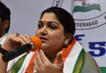 കോണ്ഗ്രസ് പ്രാഥമിക അംഗത്വത്തില്നിന്നും രാജിവെച്ച് ഖുശ്ബു