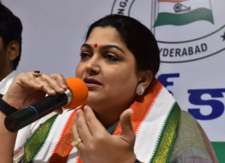 കോണ്ഗ്രസ് പ്രാഥമിക അംഗത്വത്തില്നിന്നും രാജിവെച്ച് ഖുശ്ബു