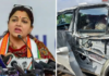 ബിജെപി നേതാവ് ഖുഷ്ബു സഞ്ചരിച്ച കാർ അപകടത്തില്പ്പെട്ടു