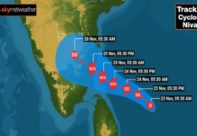 നിവാര് ചുഴലിക്കാറ്റ് : 24 വിമാനങ്ങള് കാന്സല് ചെയ്തു