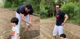 കൃഷിയിടത്തില് സമയം ചിലവിട്ട് സെയ്ഫ് അലി ഖാനും തൈമൂര് അലി ഖാനും