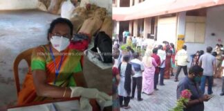 സി.പി.എം. ചിഹ്നമുള്ള മാസ്ക് ധരിച്ചു : പ്രിസൈഡിങ് ഓഫീസര്ക്കെതിരെ നടപടി