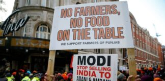 ഭാരതത്തിലെ കര്ഷക സമരത്തിന് ഐകദാര്ഢ്യം പ്രഖ്യാപിച്ച് ലണ്ടനിന് വന്പ്രതിഷേധം