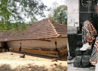 അമ്പലത്തില് ഷൂസും ഹിജാബും ധരിച്ച് പെണ്കുട്ടി കയറി : ക്ഷേത്രകമ്മിറ്റി പരാതിപ്പെട്ടു