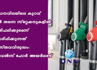 ഇന്ധനവിലയിലെ കുറവ് ഉടൻ തന്നെ സ്റ്റേഷനുകളിൽ പ്രതിഫലിക്കുമെന്ന് പ്രചരിപ്പിക്കുന്നത് വാസ്തവവിരുദ്ധം: ഫ്യൂവൽസ് ഫോർ അയർലണ്ട്