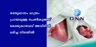 രണ്ടുമാസം മാത്രം പ്രായമുള്ള പെൺകുഞ്ഞ് മൈക്രോവേവ് അവ്നിൽ മരിച്ച നിലയിൽ