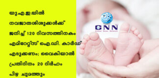 യു.എ.ഇ.യിൽ നവജാതശിശുക്കൾക്ക് ജനിച്ച് 120 ദിവസത്തിനകം എമിറേറ്റ്സ് ഐ.ഡി. കാർഡ് എടുക്കണം; വൈകിയാൽ പ്രതിദിനം 20 ദിർഹം പിഴ ചുമത്തും