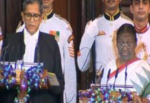 രാജ്യത്തിന്റെ 15-ാം രാഷ്ട്രപതിയായി ദ്രൗപദി മുർമു അധികാരമേറ്റു
