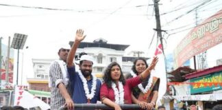 ഭരിക്കുന്ന പാർട്ടിയുടെ കൊടിയും പിടിച്ച് ജാഥ നയിക്കുന്നത് നീതി ന്യായ വ്യവസ്ഥയോടുള്ള വെല്ലുവിളി; ചിന്ത ജെറോമിനെതിരെ ഗവർണർക്ക് പരാതി നൽകി