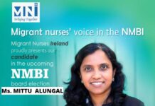 എൻ എം ബി ഐ ബോർഡ് ഇലക്ഷനിൽ മൈഗ്രന്റ് നഴ്സസ് അയർലണ്ടിന്റെ ഔദ്യോഗിക സ്ഥാനാർത്ഥിയായി മിട്ടു ഫാബിൻ ആലുങ്കൽ മത്സരിക്കുന്നു