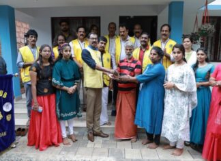 തൃശ്ശൂർ പൂരം ലയൺസ് ക്ലബ്ബ് വീട് നിർമ്മിച്ചു നൽകി