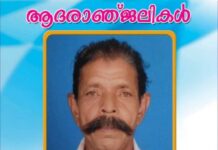 അയർലണ്ട് മലയാളി സാന്റി മനോജിന്റെ പിതാവ് നിര്യാതനായി.