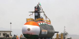 ഇന്ത്യൻ പ്രതിരോധ മേഖലയ്ക്ക് കരുത്ത് കൂട്ടി സ്കോർപിയൻ ക്ലാസ് മുങ്ങിക്കപ്പലുകളിൽ അഞ്ചാമൻ; ഐഎൻഎസ് വഗീർ കമ്മീഷൻ ചെയ്തു