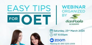 ‘EASY TIPS FOR OET’; SanPaolo Academy เดธเดเดเดเดฟเดชเตเดชเดฟเดเตเดเตเดจเตเดจ เดตเตเดฌเดฟเดจเดพเตผ เดฎเดพเตผเดเตเดเตโ 23เดจเต