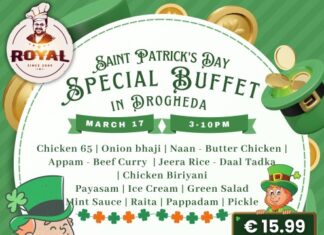 റോയൽ റെസ്റ്റോറന്റിൽ Saint Patrick’s Day Special Buffet