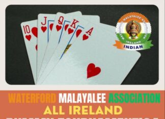 ഓൾ അയർലണ്ട് റമ്മി ടൂർണമെൻറ് നവംബർ 16ന് വാട്ടർഫോർഡിൽ; രജിസ്ട്രേഷൻ പുരോഗമിക്കുന്നു
