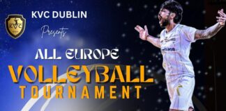 കെ വി സി ഡബ്ലിൻ സംഘടിപ്പിക്കുന്ന ‘ALL EUROPE VOLLEYBALL TOURNAMENT’ നവംബർ 9ന്