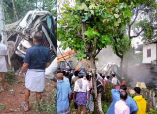 പാലക്കാട് സ്കൂൾ വിദ്യാർഥികളുടെ മുകളിലേക്ക് ലോറി മറിഞ്ഞു; 4 മരണം