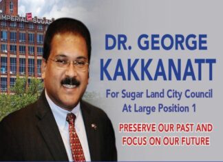 ഹൂസ്റ്റണ് ഷുഗര്ലാന്ഡ് സിറ്റി കൗണ്സിലേക്ക് ഡോ. ജോര്ജ് കാക്കനാട്ട് മത്സരിക്കുന്നു