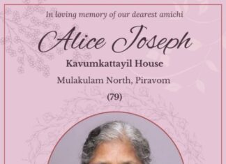 Beaumont-ലെ റെനി സിബിയുടെ മാതാവ് ആലീസ് ജോസഫ് നിര്യാതയായി