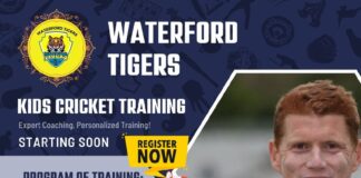 കുട്ടി താരങ്ങൾക്ക് ക്രിക്കറ്റ് പരിശീലനവുമായി Waterford Tigers Cricket Club; ക്രിക്കറ്റ് ഇതിഹാസം Kevin O’Brien ചീഫ് മെൻ്റർ