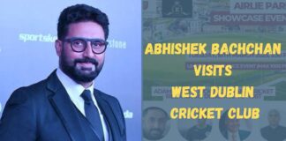 BOLLYWOOD STAR ABHISHEK BACHCHAN VISITS WEST DUBLIN CRICKET CLUB