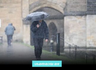 കനത്ത മഴ: വിക്ലോയിൽ ഓറഞ്ച് അലേർട്ട്, വിവിധ കൗണ്ടികളിൽ യെല്ലോ അലേർട്ട്