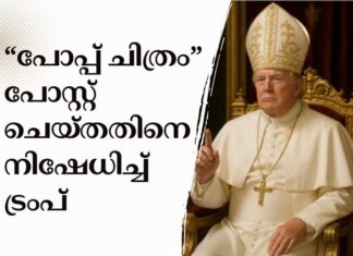പോപ്പ് ചിത്രം പോസ്റ്റ് ചെയ്തതിനെ നിഷേധിച്ച് ട്രംപ്