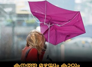 കനത്ത മഴയും കാറ്റും; മൂന്ന് കൗണ്ടികളിൽ സ്റ്റാറ്റസ് യെല്ലോ വാണിംഗ്