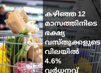 അയർലണ്ടിൽ കഴിഞ്ഞ 12 മാസത്തിനിടെ ഭക്ഷ്യവസ്തുക്കളുടെ വില 4.6% വർധിച്ചു
