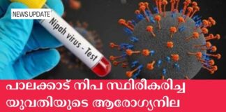 പാലക്കാട് നിപ സ്ഥിരീകരിച്ച യുവതിയുടെ ആരോഗ്യനില ഗുരുതരമായി തുടരുന്നു
