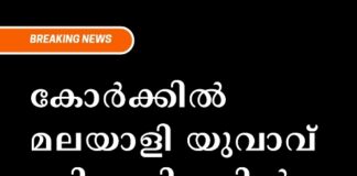 കോർക്കിൽ മലയാളി യുവാവ് മരിച്ച നിലയിൽ