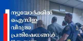 ന്യൂയോർക്കിൽ ഐസിഇ വിരുദ്ധ പ്രതിഷേധങ്ങൾ; 10 സംസ്ഥാന നിയമസഭാംഗങ്ങൾ അറസ്റ്റിൽ