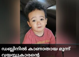 ഡബ്ലിനിൽ കാണാതായ മൂന്ന് വയസ്സുകാരന്റെ ശരീരാവശിഷ്ടങ്ങൾ കണ്ടെത്തി
