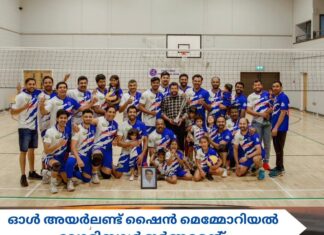 ഓൾ അയർലണ്ട് ഷൈൻ മെമ്മോറിയൽ വോളിബാൾ ടൂർണമെന്റ് – സീസൺ 2; കോർക് ലയൺസ് ജേതാക്കൾ