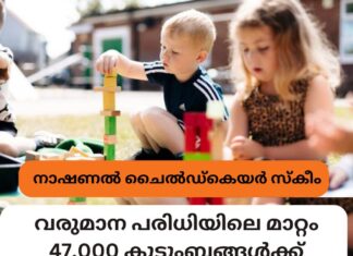 നാഷണൽ ചൈൽഡ്കെയർ സ്കീം: വരുമാന പരിധിയിലെ മാറ്റം 47,000 കുടുംബങ്ങൾക്ക് പ്രയോജനം നൽകും